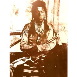 Custer's Scout Curley, Little Big Man, Native American Wild West Sepia-tone Photo Print