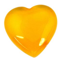 16.30cts Yellow Heart Shaped Opal Cabochon Gemstone