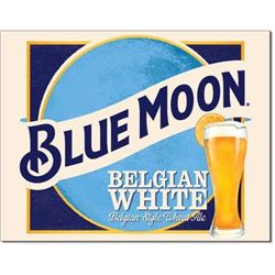 Blue Moon Belgian White Beer, Pub Bar Metal Sign