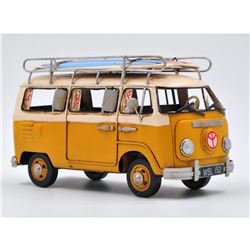 Volkswagen Mini Bus VW Van Surfboard Metal Automobile Model