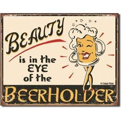 Beauty - Eye of The Beerholder Metal Pub Bar Sign
