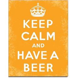 Keep Calm & Have a Beer Metal Pub Bar Sign