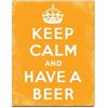 Image 1 : Keep Calm & Have a Beer Metal Pub Bar Sign