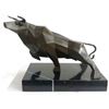Image 2 : Signed Abstract Bronze Wall Street Bull Sculpture