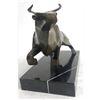 Image 6 : Signed Abstract Bronze Wall Street Bull Sculpture