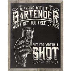 Sleeping With The Bartender Pub Bar Metal Sign