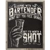 Image 1 : Sleeping With The Bartender Pub Bar Metal Sign