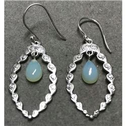 Aqua Chalcedony Sterling Silver Earrings
