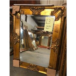 Carved Florentine Giltwood Beveled Mirror