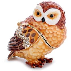 Little Golden Owl Trinket Jewel Box