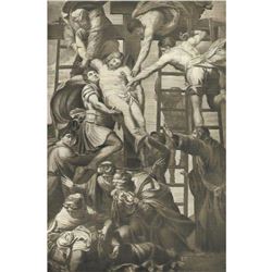 Vintage c1920â€™s Half-tone Print, #372 Descent from the Cross