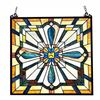 Image 1 : Mission Style Stained Art Glass Hanging Window Panel