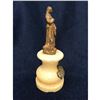 Image 4 : 19th Century Small Virgin Mary Statue on Alabaster Plinth