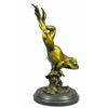 Image 4 : Gilt Bronze Leaping Frog Sculpture