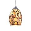 Image 1 : Transitional Mosaic Stone Pendant Light