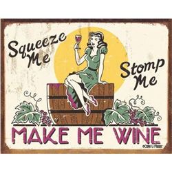 Make Me Wine Metal Pub Bar Sign