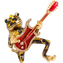 Frog Playing Guitar Trinket Jewel Box