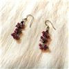 Image 3 : Faceted Natural Ruby Gemstone & Sterling Silver Dangle Hook Style Earrings