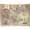 Image 1 : 19thc Colton Hand-colored Map of Germany