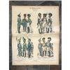 Image 1 : Rare 19thc Handcolored Costume Plates, Bavarian Military Uniforms