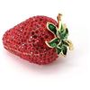 Image 1 : Crystal Encrusted Strawberry Fruit Trinket Jewel Box