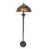 Image 4 : Tiffany Style Roses Stained Glass Floor Lamp