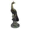 Image 1 : Signed Bronze Peacock Sculpture