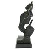 Image 3 : Mid Century Modern Style Bronze Sculpture, Silence