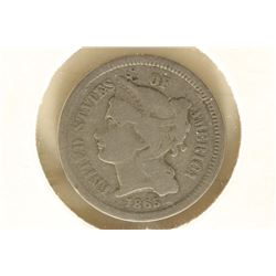1865 THREE CENT PIECE (NICKEL)