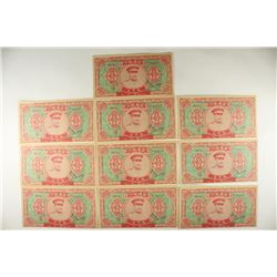 10 CHINESE HELL BANK NOTES CRISP UNC