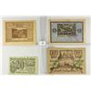 Image 1 : 4 ASSORTED GERMAN NOTGELDS 2-10 & 2-20 HELLERS