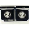 Image 1 : 2008 & 2010 PROOF AMERICAN SILVER EAGLES