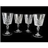 Image 1 : Vintage Set Pineapple Design Cut Crystal Goblets