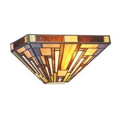 Mission-style Art Glass Sconce