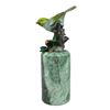 Image 1 : Little Yellow Bird Painted Bronze Sculpture