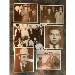Group of Sepia Photo Prints, Mobsters, Organized Crime