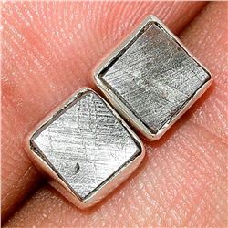 Muonionalusta Meteorite Sweden, Sterling Silver Post Earrings