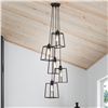 Image 3 : Industrial Style 5-Light Geometric Ceiling Pendant Chandelier