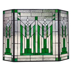 Mission 3pcs Folding Tiffany-glass Fireplace