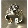Image 1 : Meteorite & Sterling Silver Adjustable Ring