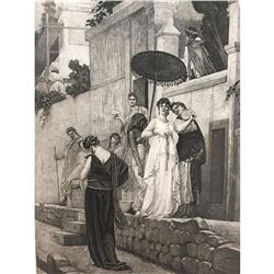1880's Photogravure Print, Ancient Pompeii