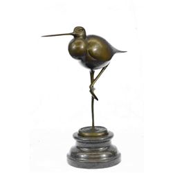 Signed Bronze Sculpture, Shorebird