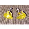 Image 3 : 4.44ctw Yellow Color Flash Pear Faceted Sphene & Sterling Earrings