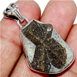 Staurolite ( Fairy Cross Stone ) Sterling Silver Pendant