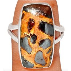 Stomatolite Fossil Sterling Silver Ring