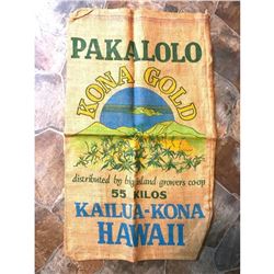Novelty Burlap Bag, Hawaii Kona Gold