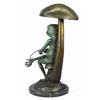 Image 2 : Signed Original Limited Edition Frog Under Mushroom Bronze Conservatory Sculpture