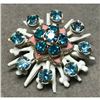Image 2 : Vintage Mid Century Enamel & Crystal Starburst Brooch