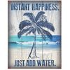 Image 1 : "Instant Happiness" Palm Tree Metal Pub Bar, Beach House Sign