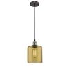 Image 2 : Modern Amber Glass Pendant Light